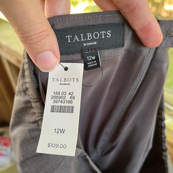 Talbots Woman Grey Basic Pencil Skirt Size 12W. NEW - Picture 7 of 8